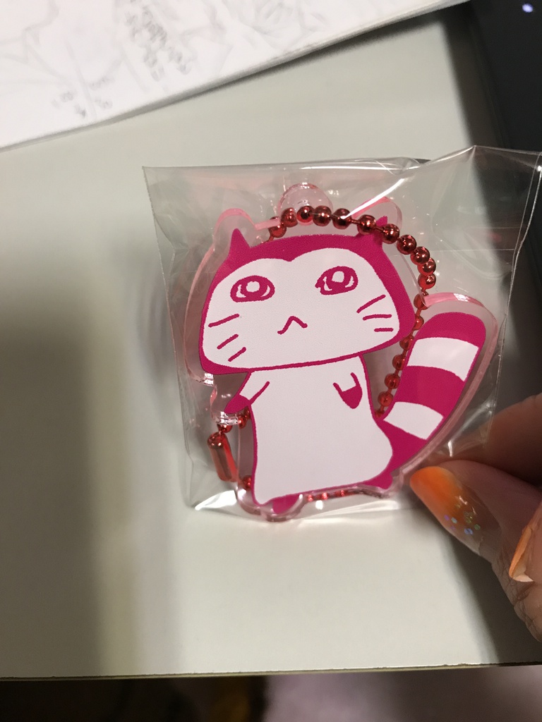 いたちくんアクキー【ピンク】