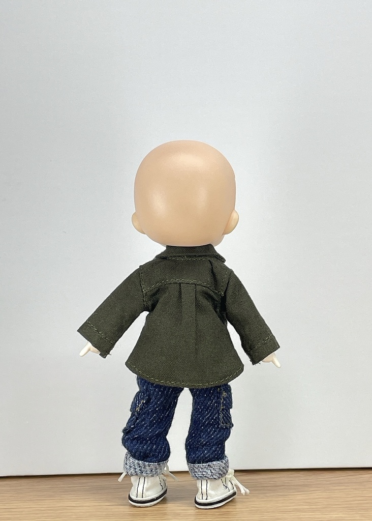 ねんどーる用前開きシャツ　カーキ