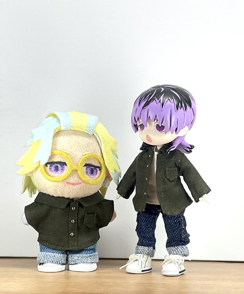 ねんどーる用前開きシャツ　カーキ