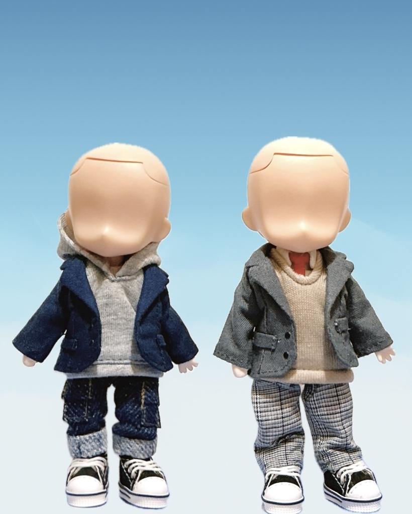 ねんどーる用ジャケット(パーカーorシャツベスト)セット