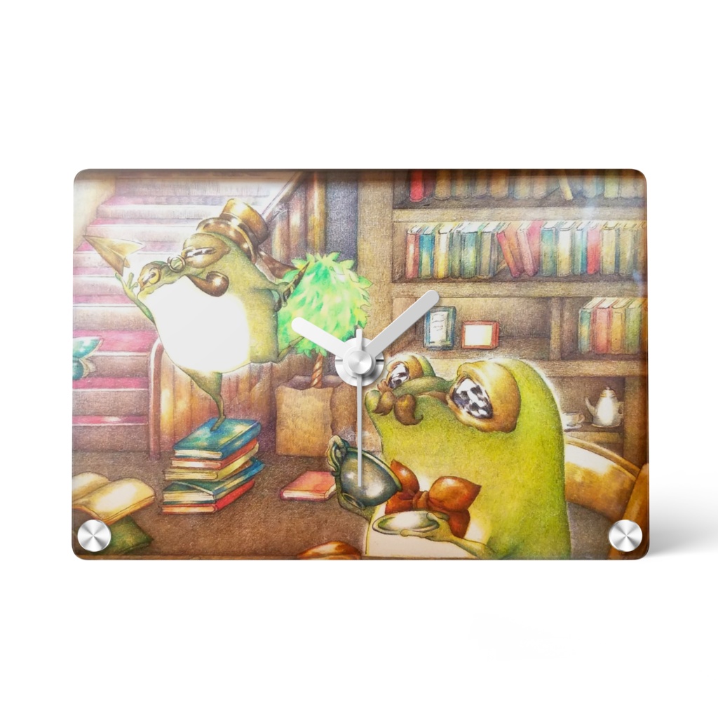 cafeかえる堂　アクリル時計