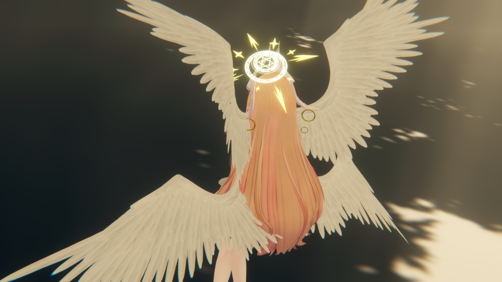 【超軽量】天使の翼-AngelWing-【VRChat向け3Dモデル】