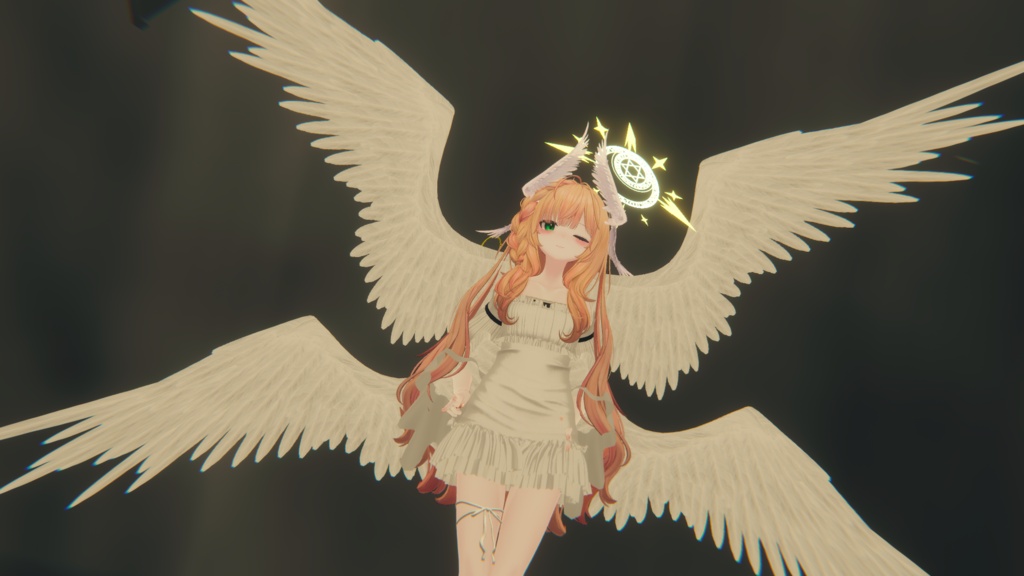 【超軽量】天使の翼-AngelWing-【VRChat向け3Dモデル】