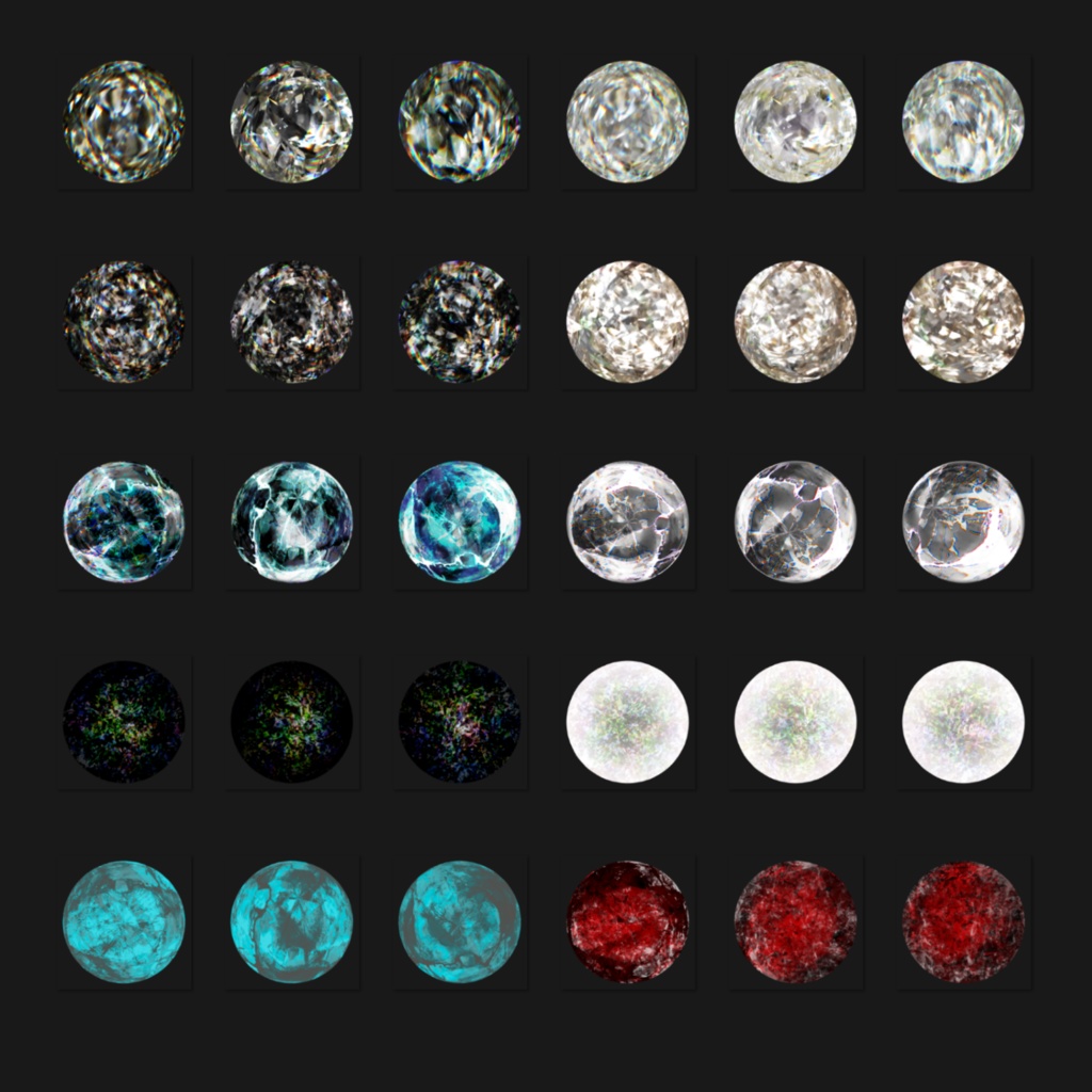 ガラス宝石アクセ画像