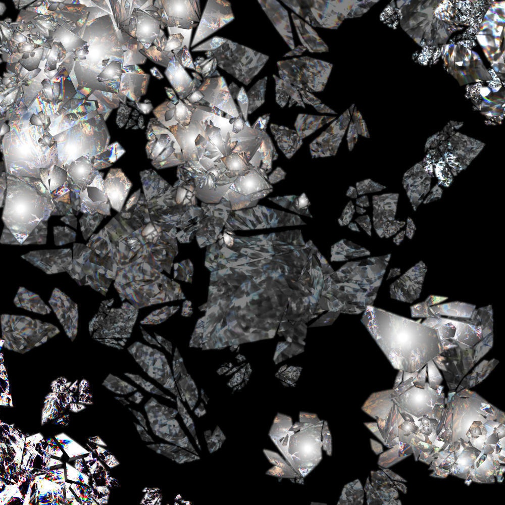 輝く破片ひび画像