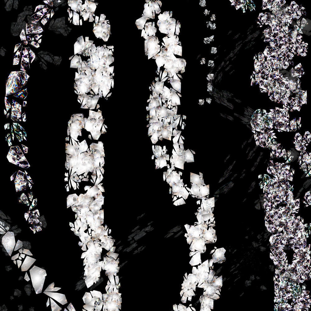 輝く破片ひび画像