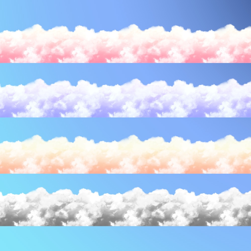 光と闇の雲(パターン画像)