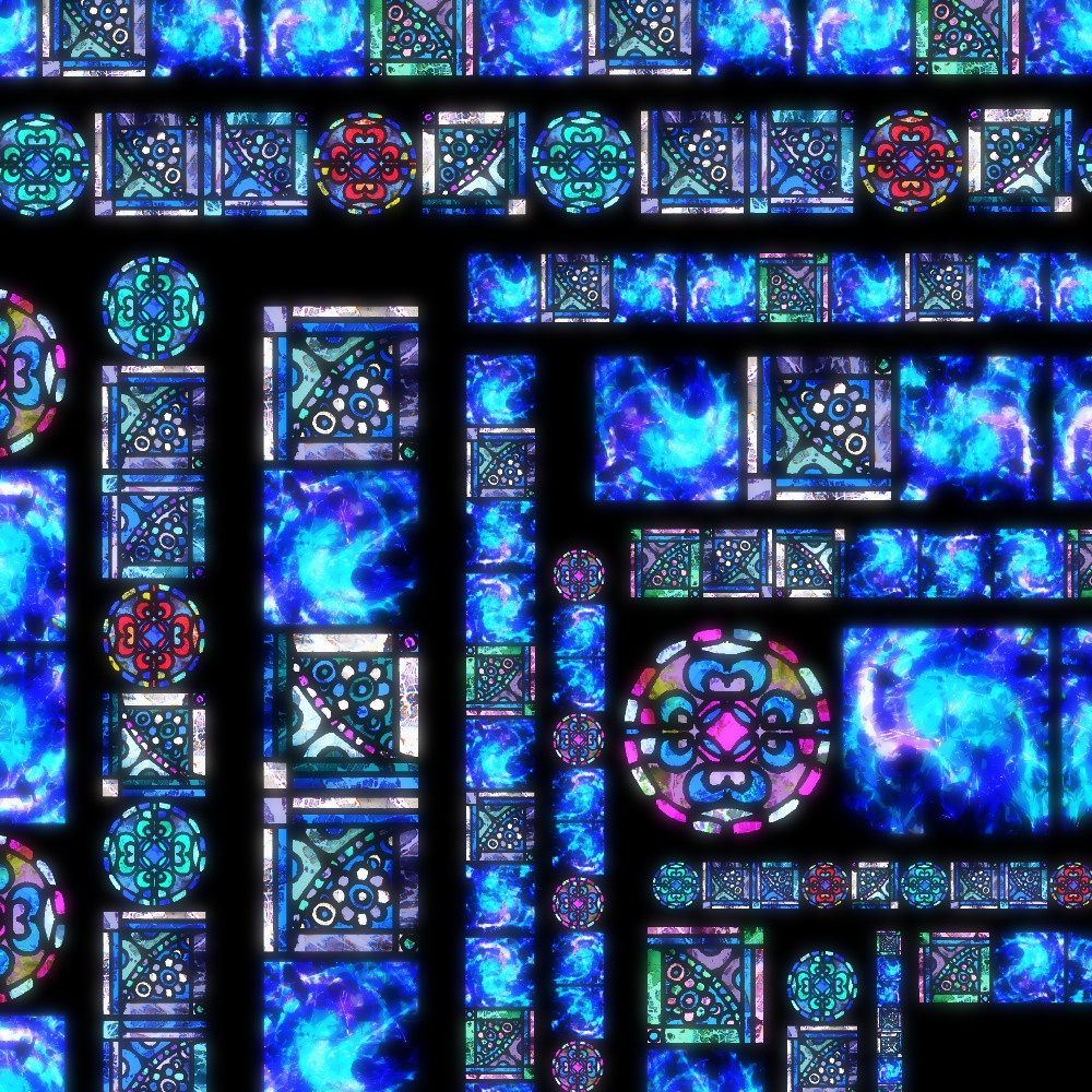 ステンドグラス青(画像)