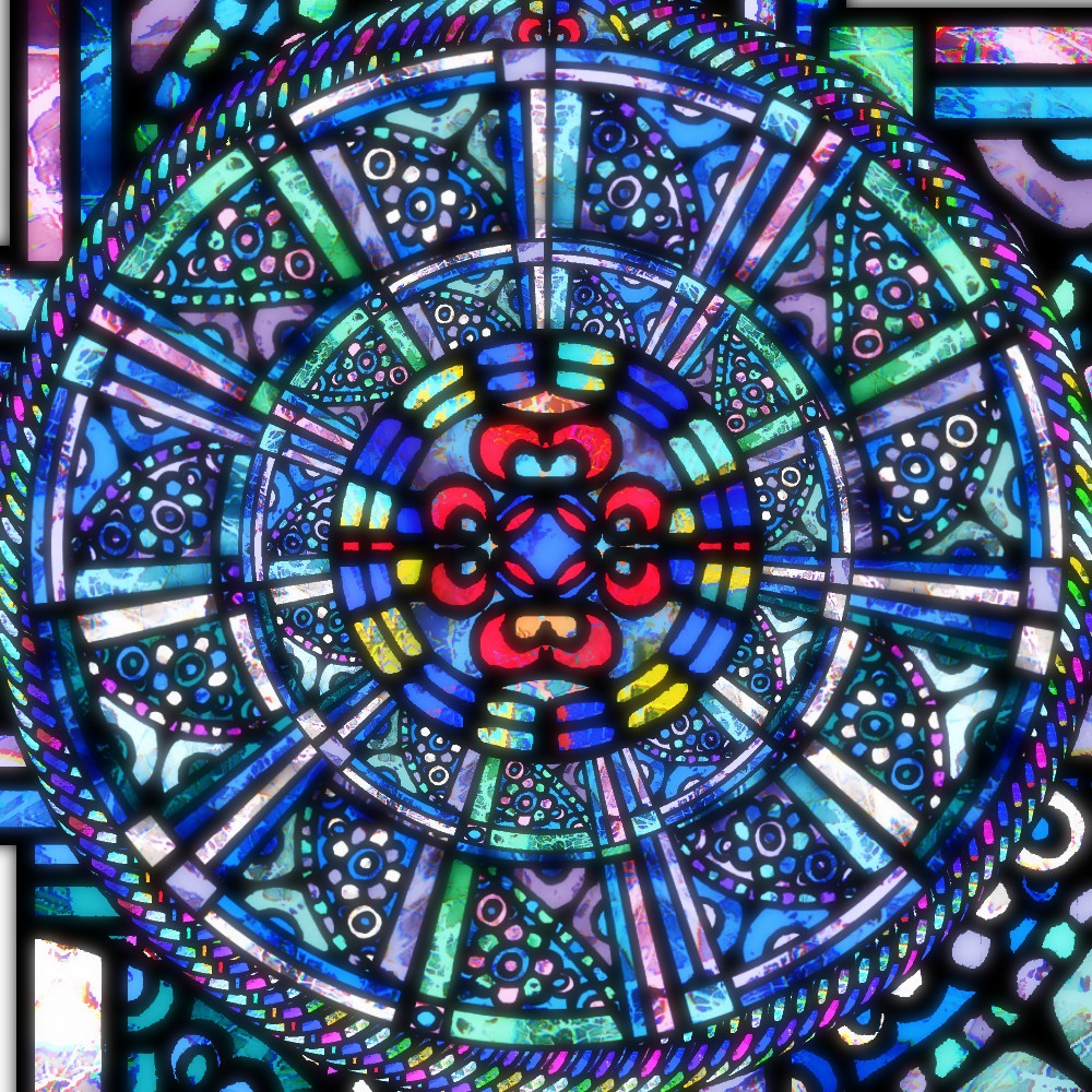 ステンドグラス青(画像)