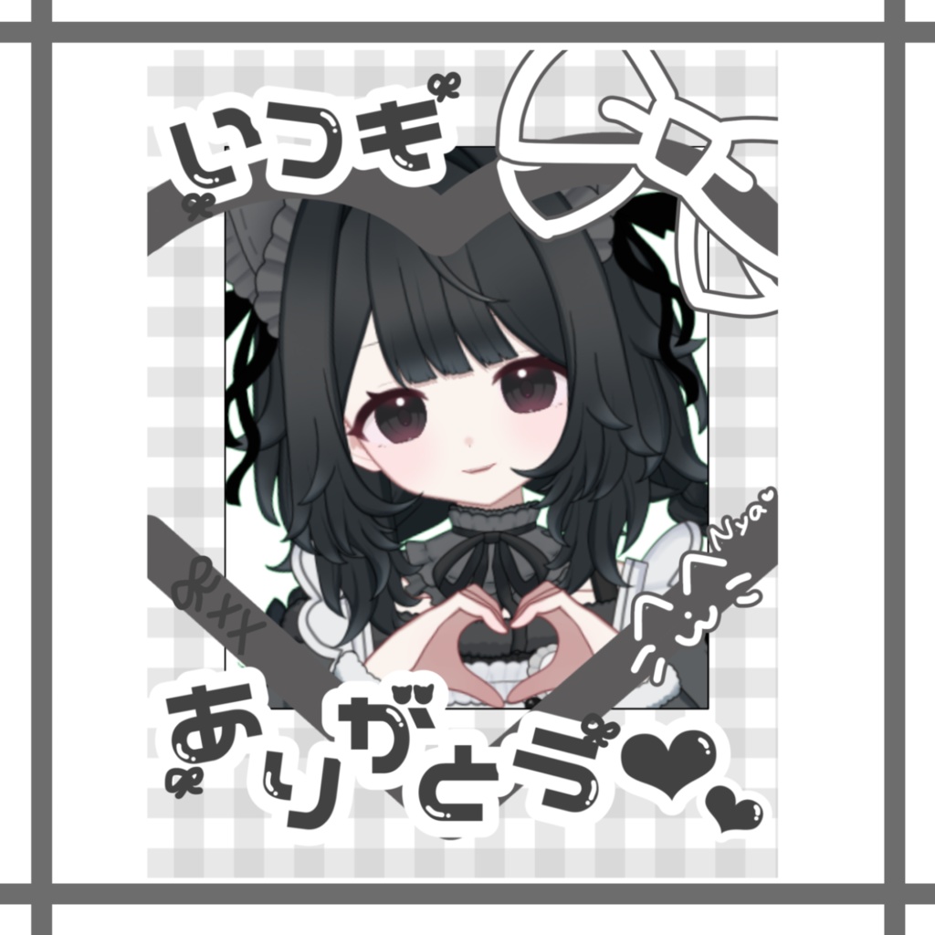 《無料》チェキ風 VTuber素材.⋆𝜗𝜚