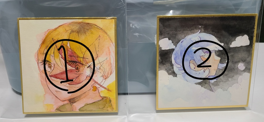 三國無双7 ミニ色紙2枚セット ミニ色紙額 MSG-01（ミニ色紙・ましかく(89)サイズ・Lサイズ