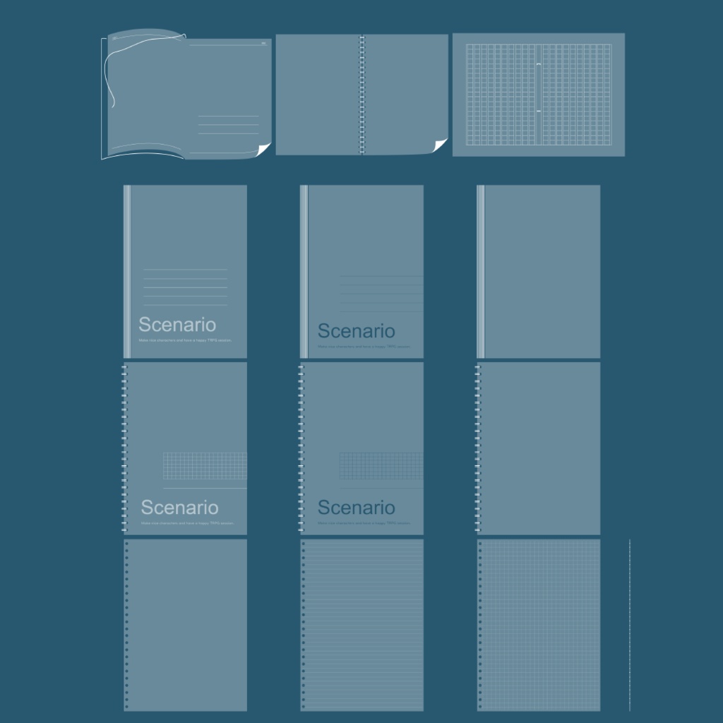 【無料あり】ステーショナリー風お部屋素材【ココフォリア】