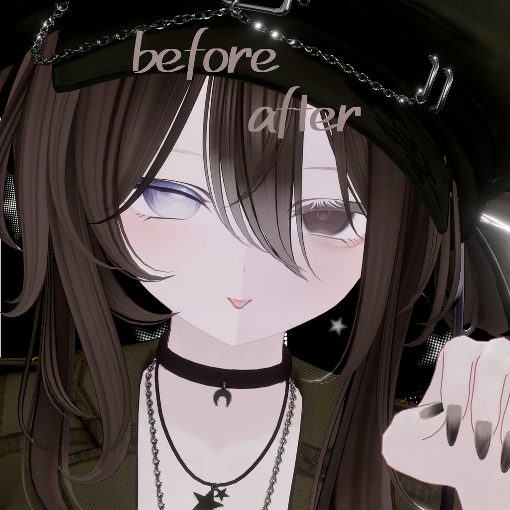 【shinano】ダウナーmakeup+eyetexture+Faceblendshape