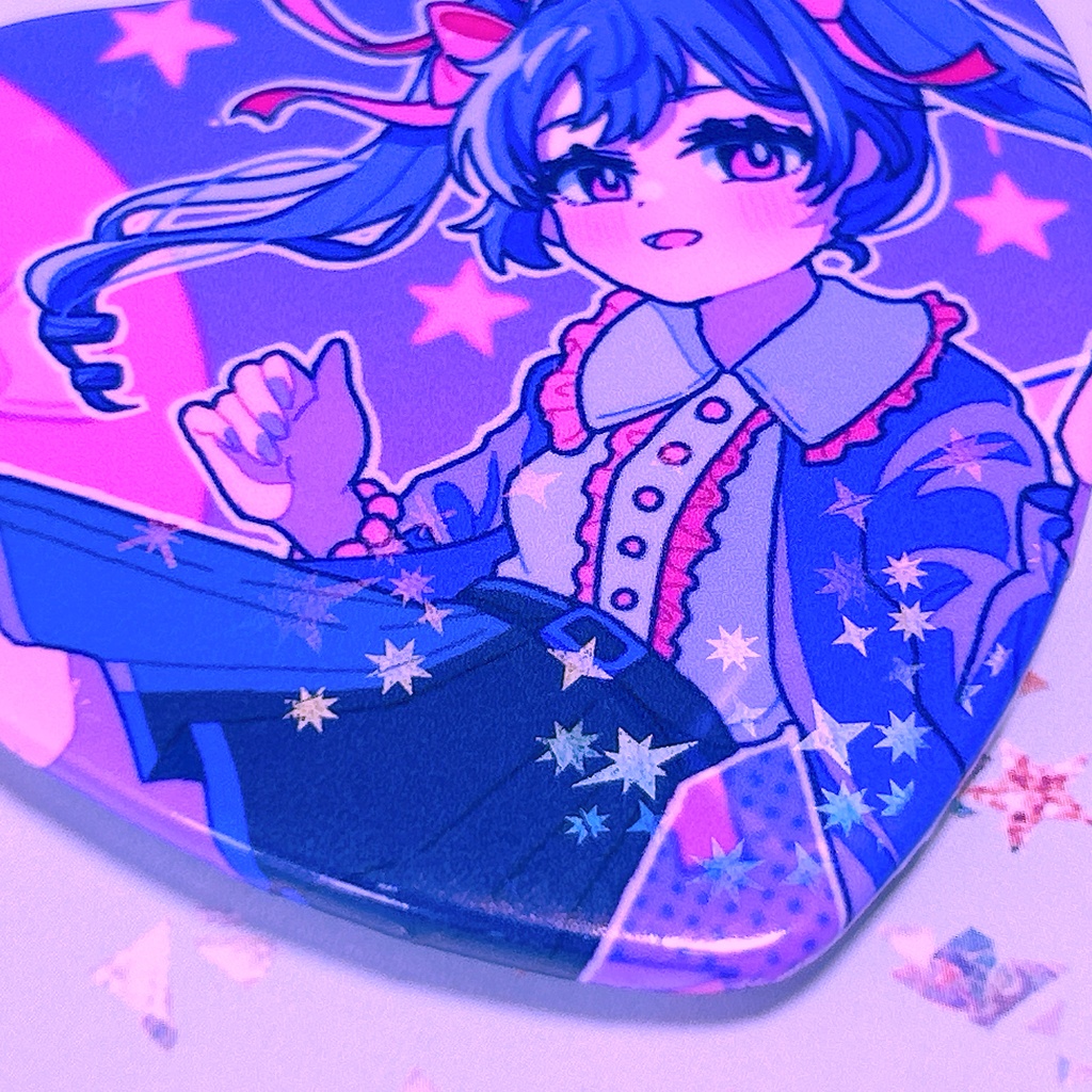 きらきらハート缶バッチ