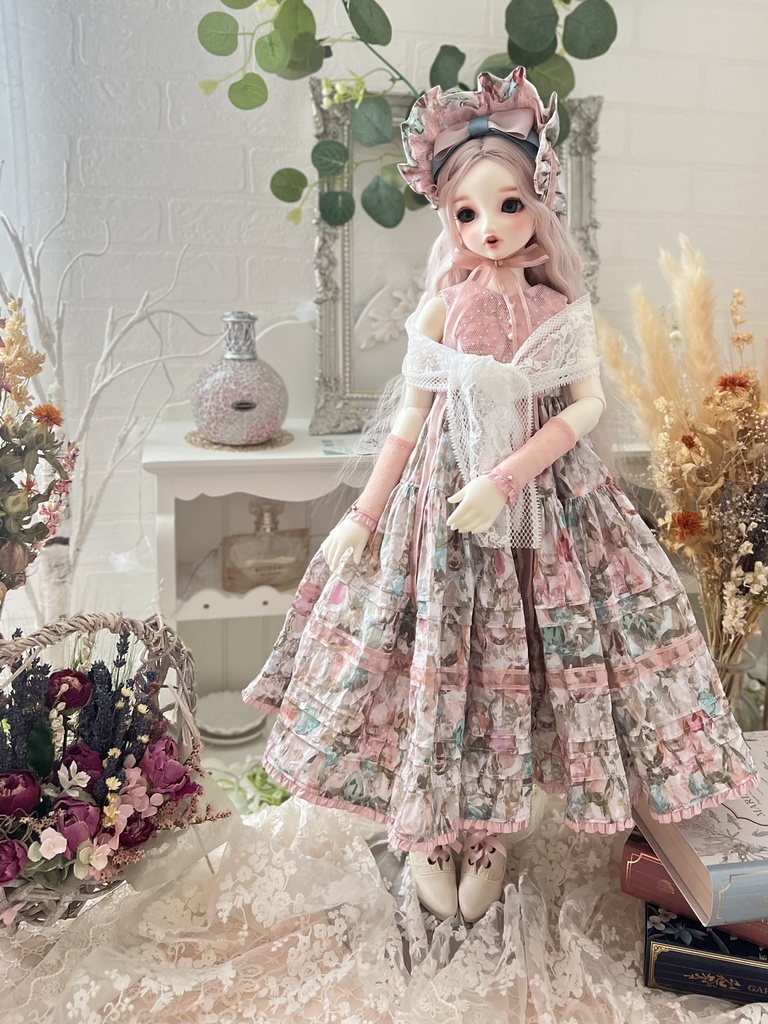 no.L-012 スーパードルフィー SDサイズ LIBERTY ワンピース ドレス - om.doll - BOOTH