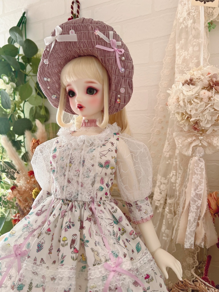 no.L-018 スーパードルフィー SDサイズ LIBERTYワンピース ドレス