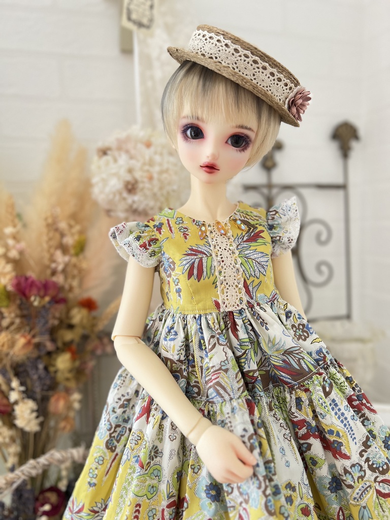 no.L-019 スーパードルフィー SDサイズ LIBERTYワンピース ドレス