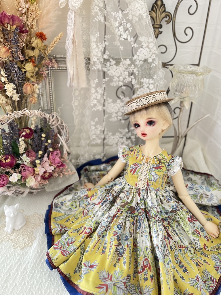 no.L-019 スーパードルフィー SDサイズ LIBERTYワンピース ドレス