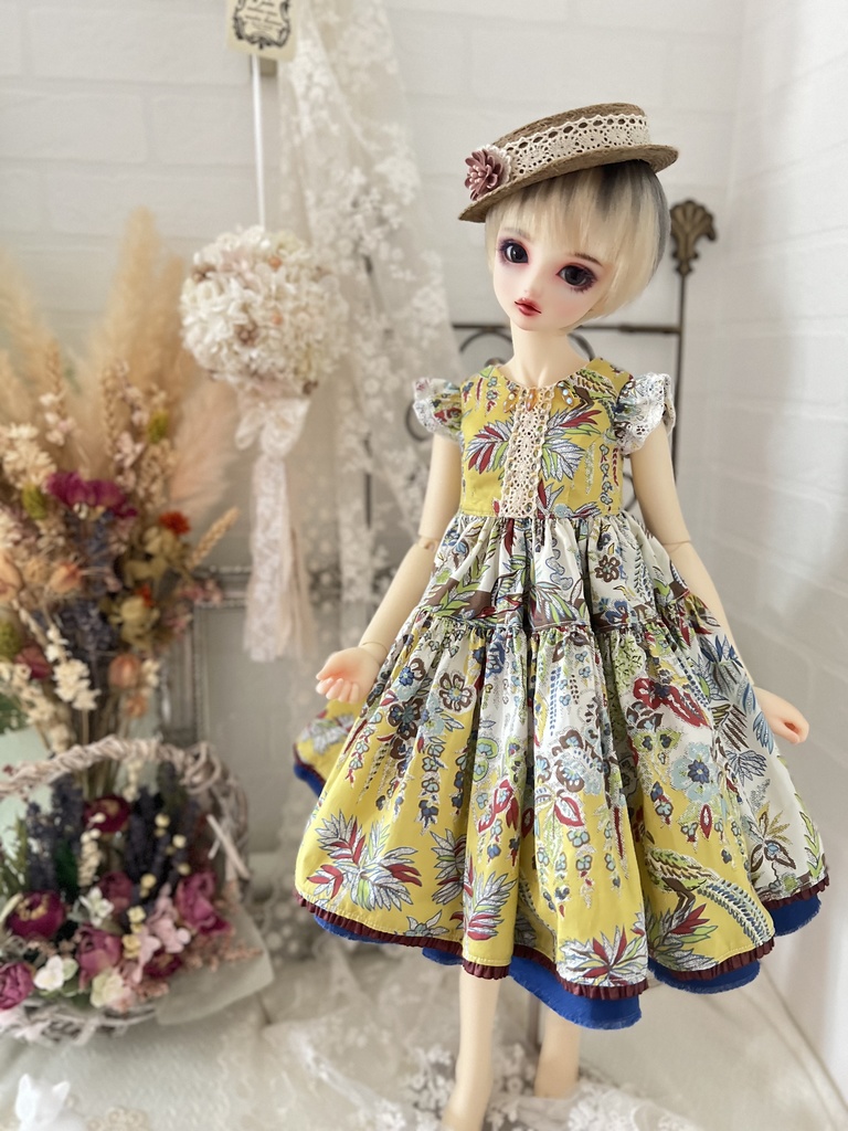 no.L-019 スーパードルフィー SDサイズ LIBERTYワンピース ドレス