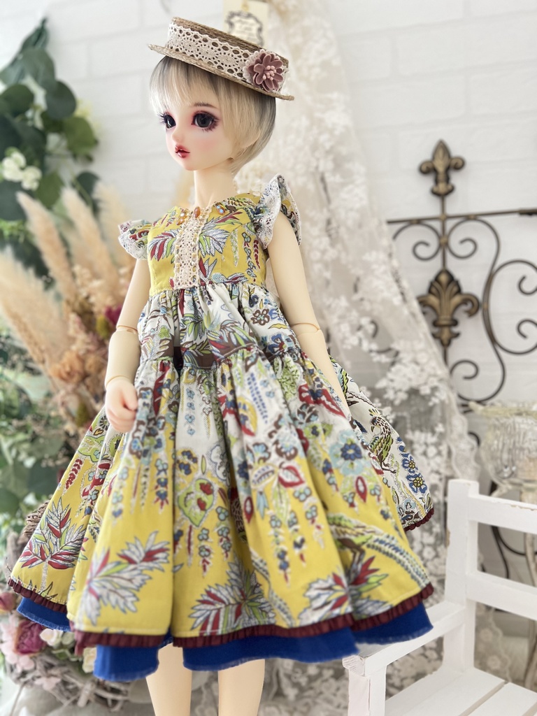 no.L-019 スーパードルフィー SDサイズ LIBERTYワンピース ドレス