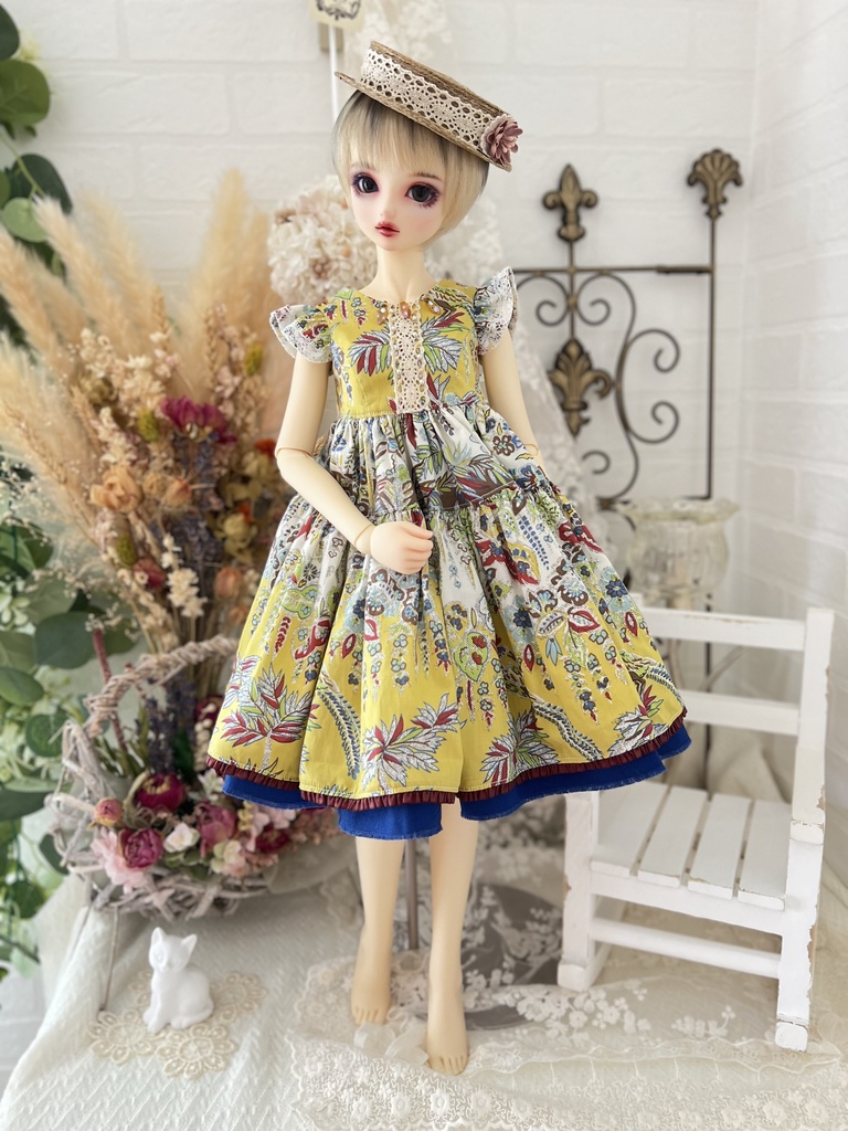 no.L-019 スーパードルフィー SDサイズ LIBERTYワンピース ドレス