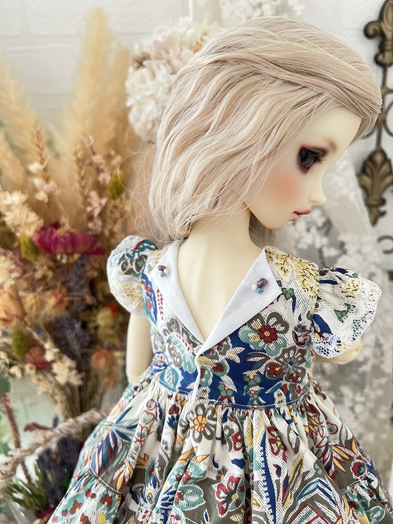 no.L-020スーパードルフィー SDサイズ LIBERTYワンピース ドレス