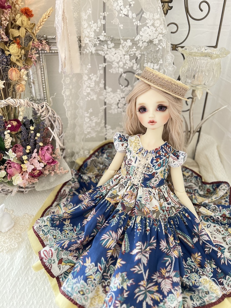 no.L-020スーパードルフィー SDサイズ LIBERTYワンピース ドレス