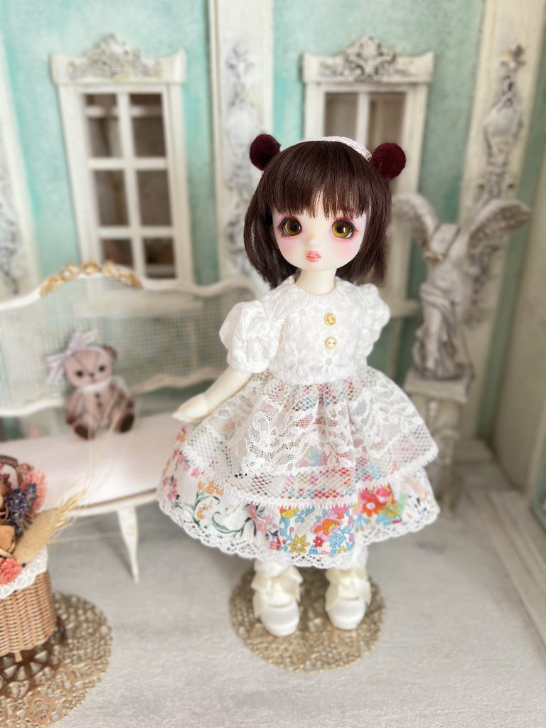 no.S-005〜009 スーパードルフィー 幼SDサイズ LIBERTYワンピース