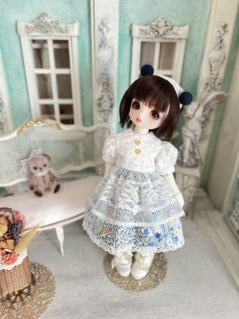 no.S-005〜009 スーパードルフィー 幼SDサイズ LIBERTYワンピース