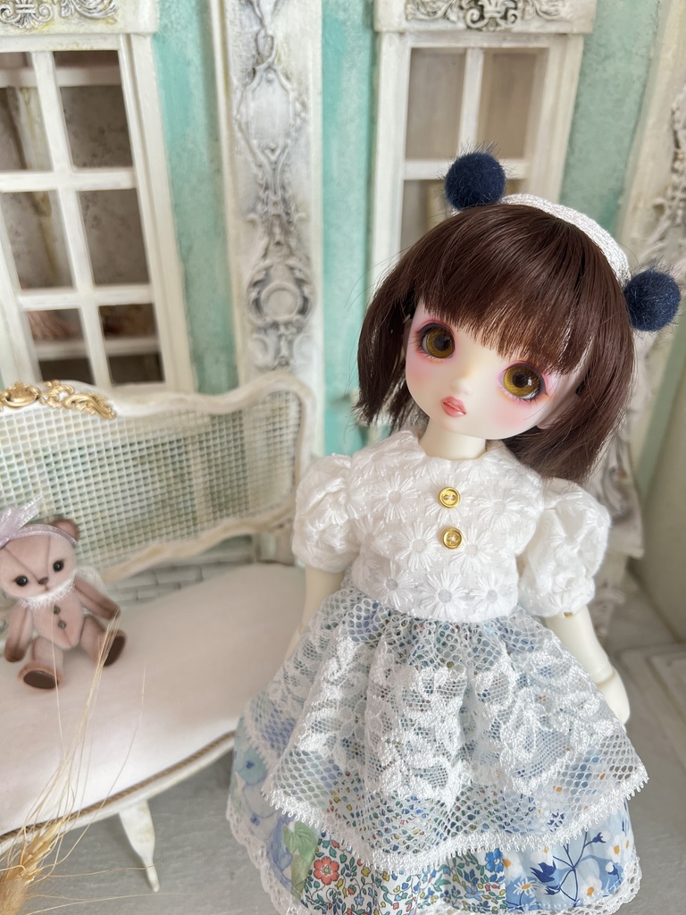 no.S-005〜009 スーパードルフィー 幼SDサイズ LIBERTYワンピース