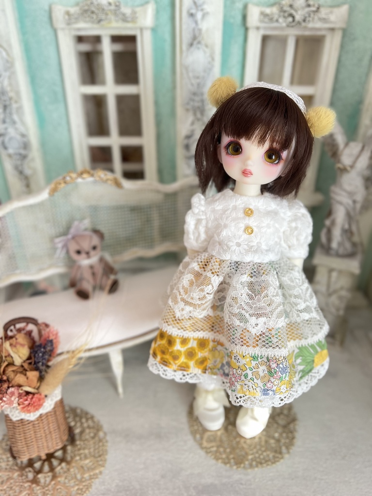 no.S-005〜009 スーパードルフィー 幼SDサイズ LIBERTYワンピース