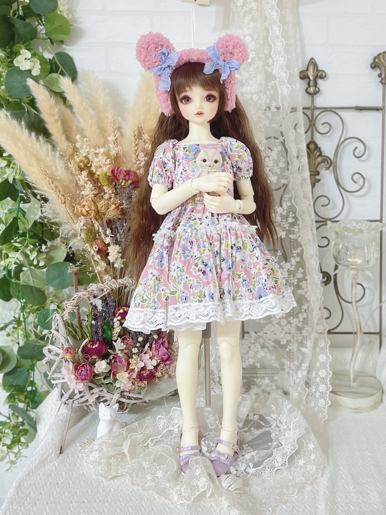 no.L-021〜24 スーパードルフィー SDサイズ LIBERTYワンピース ドレス