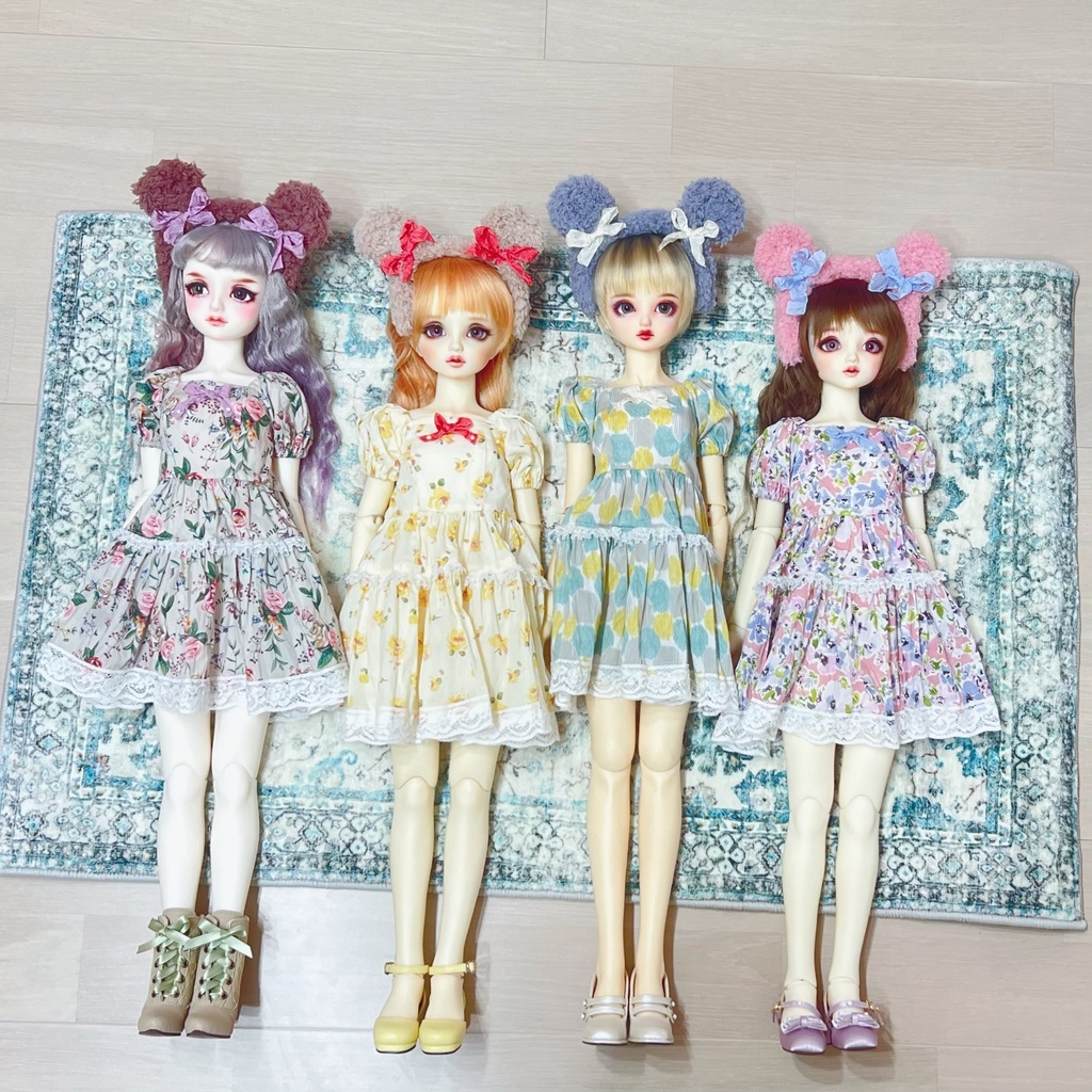 no.L-021〜24 スーパードルフィー SDサイズ LIBERTYワンピース ドレス