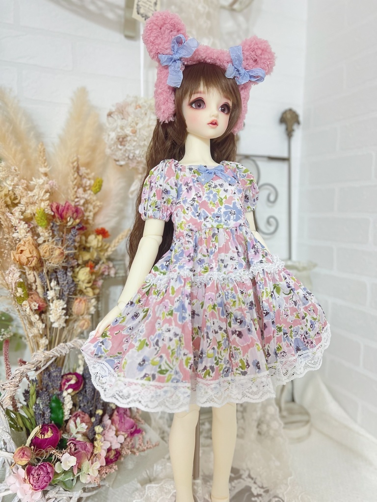 no.L-021〜24 スーパードルフィー SDサイズ LIBERTYワンピース ドレス