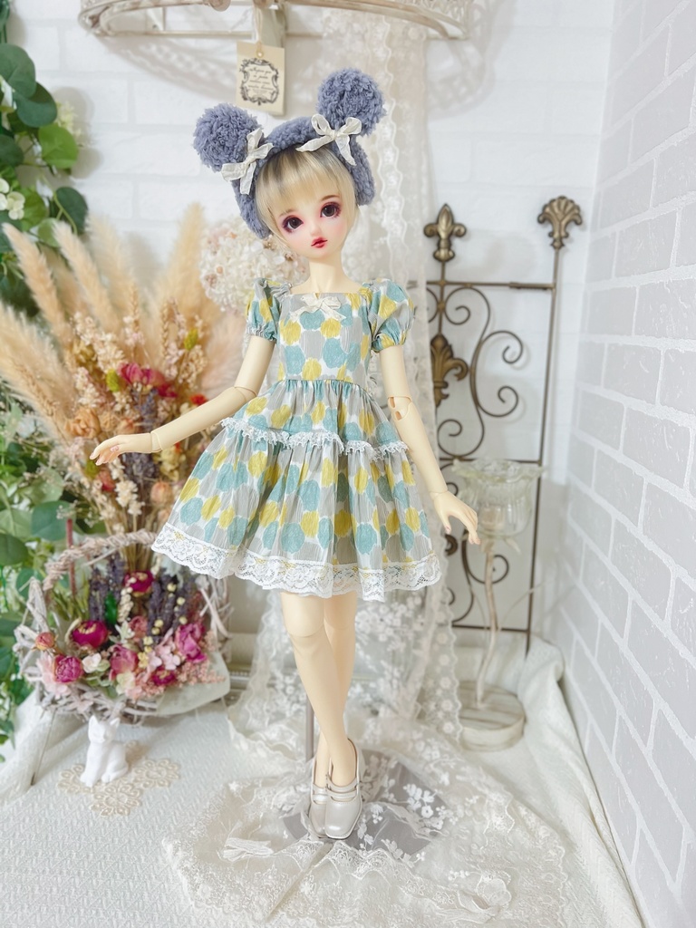 no.L-021〜24 スーパードルフィー SDサイズ LIBERTYワンピース ドレス