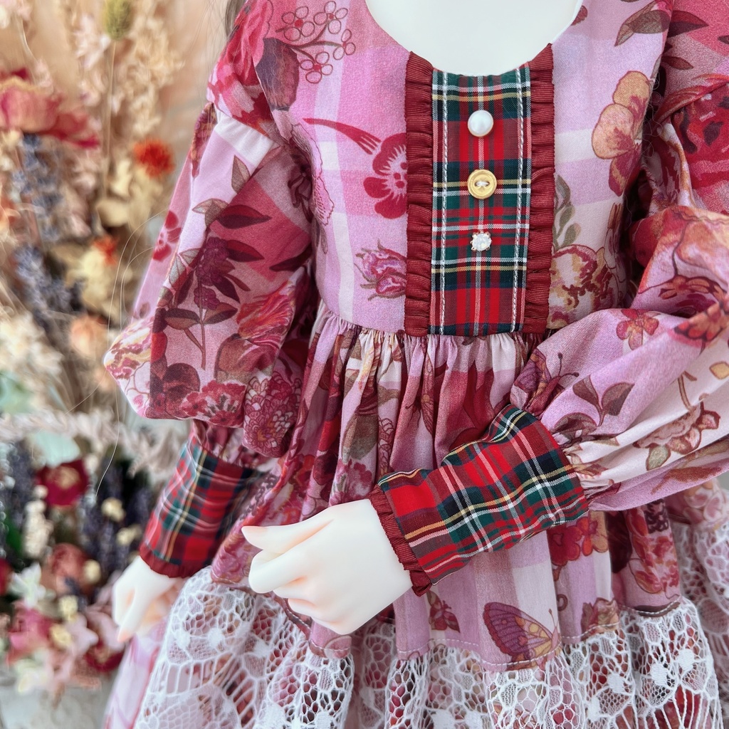 no.L-026 スーパードルフィー SDサイズ LIBERTYワンピース ドレス