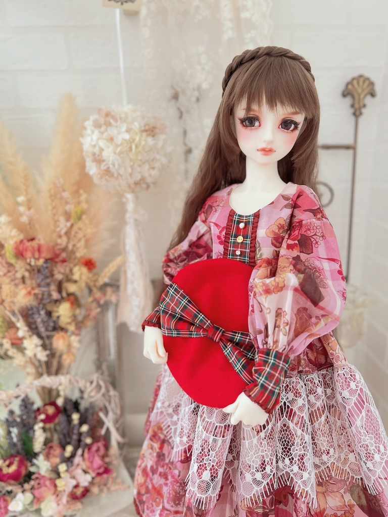 no.L-026 スーパードルフィー SDサイズ LIBERTYワンピース ドレス