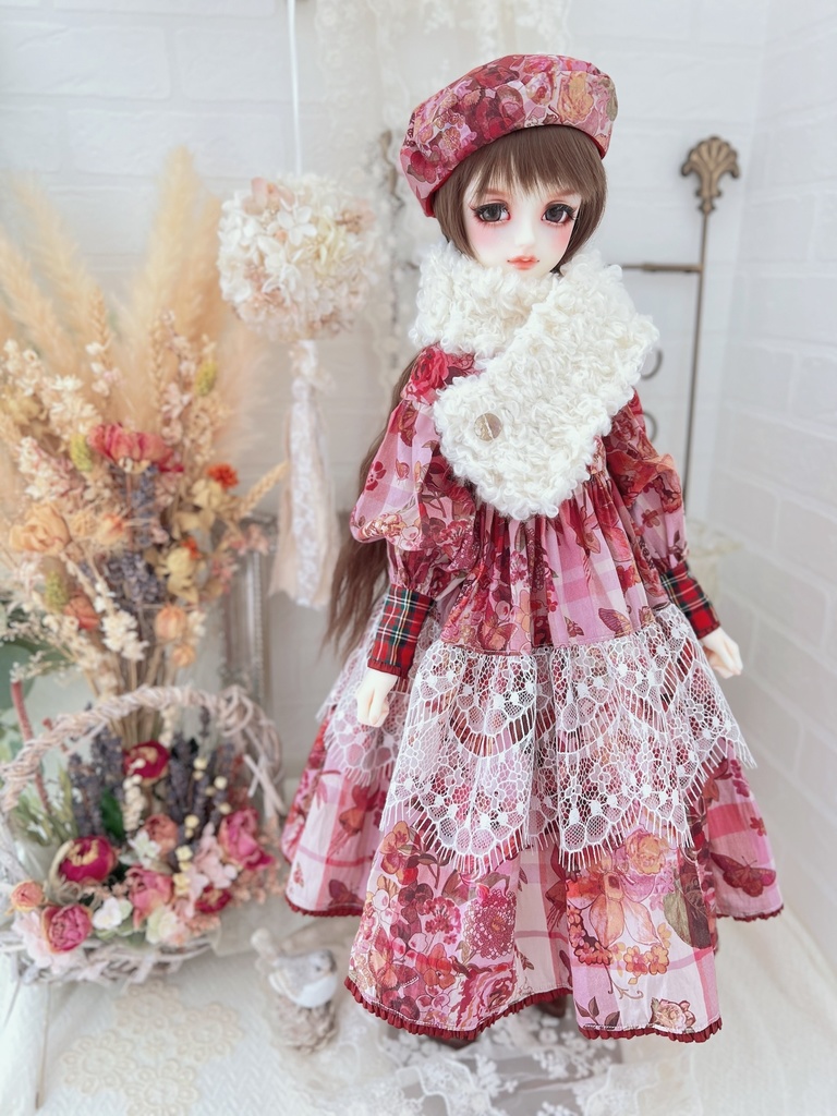 no.L-026 スーパードルフィー SDサイズ LIBERTYワンピース ドレス