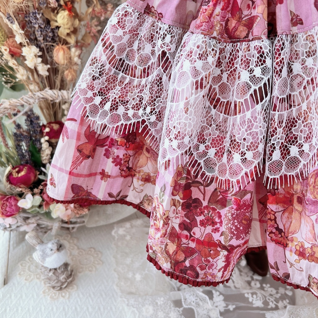 no.L-026 スーパードルフィー SDサイズ LIBERTYワンピース ドレス