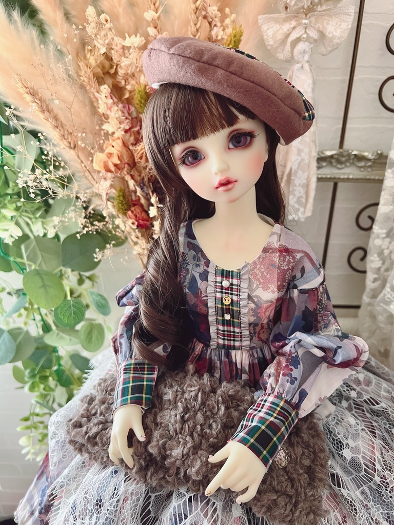 no.L-027 スーパードルフィー SDサイズ LIBERTYワンピース ドレス