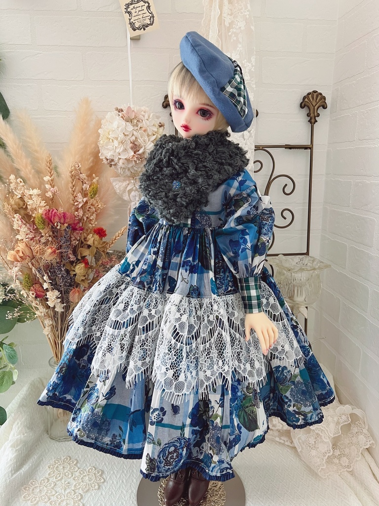 no.L-028 スーパードルフィー SDサイズ LIBERTYワンピース ドレス