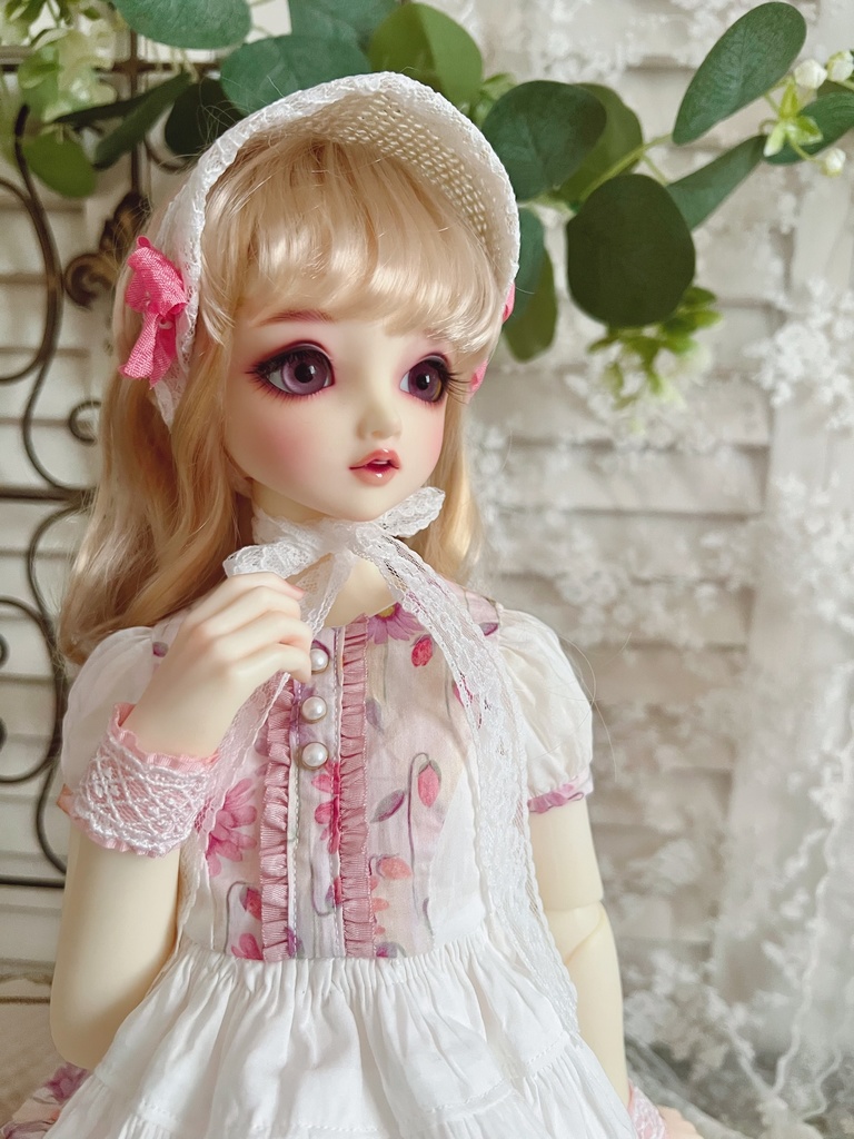 no.L-029 pink スーパードルフィー SDサイズ LIBERTYワンピース ドレス