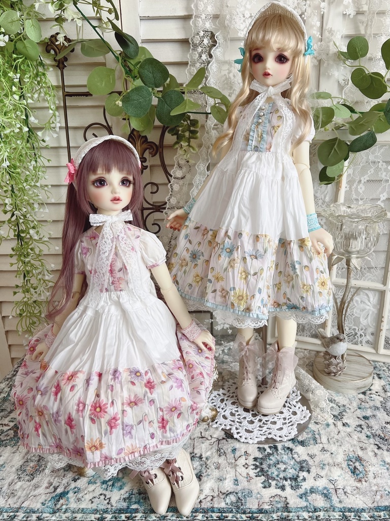 no.L-029 pink スーパードルフィー SDサイズ LIBERTYワンピース ドレス