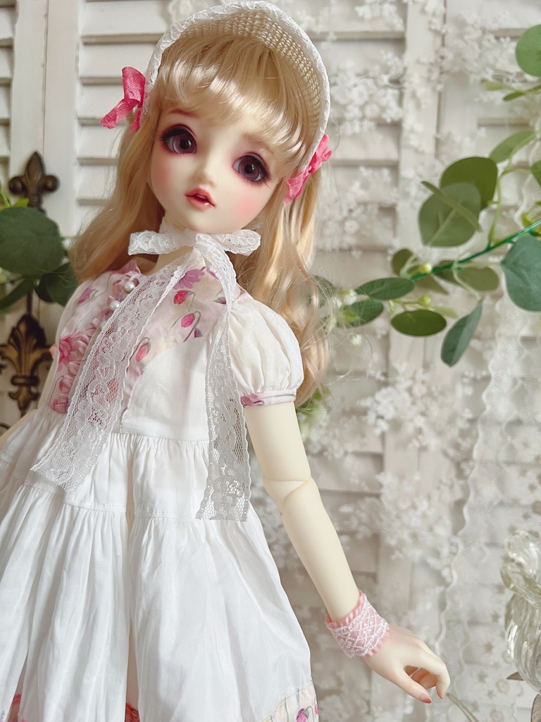 no.L-029 pink スーパードルフィー SDサイズ LIBERTYワンピース ドレス