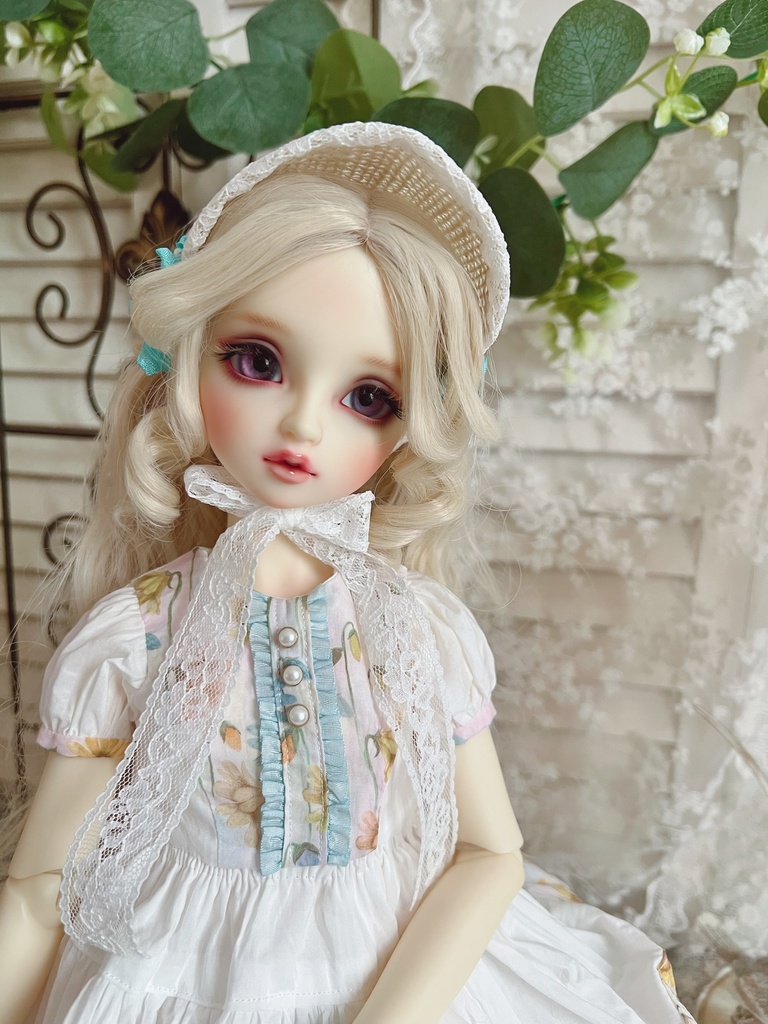 no.L-030 blue スーパードルフィー SDサイズ LIBERTYワンピース ドレス