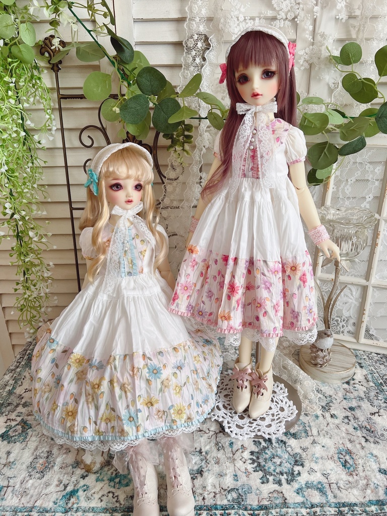 no.L-030 blue スーパードルフィー SDサイズ LIBERTYワンピース ドレス