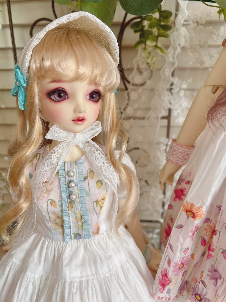 no.L-030 blue スーパードルフィー SDサイズ LIBERTYワンピース ドレス