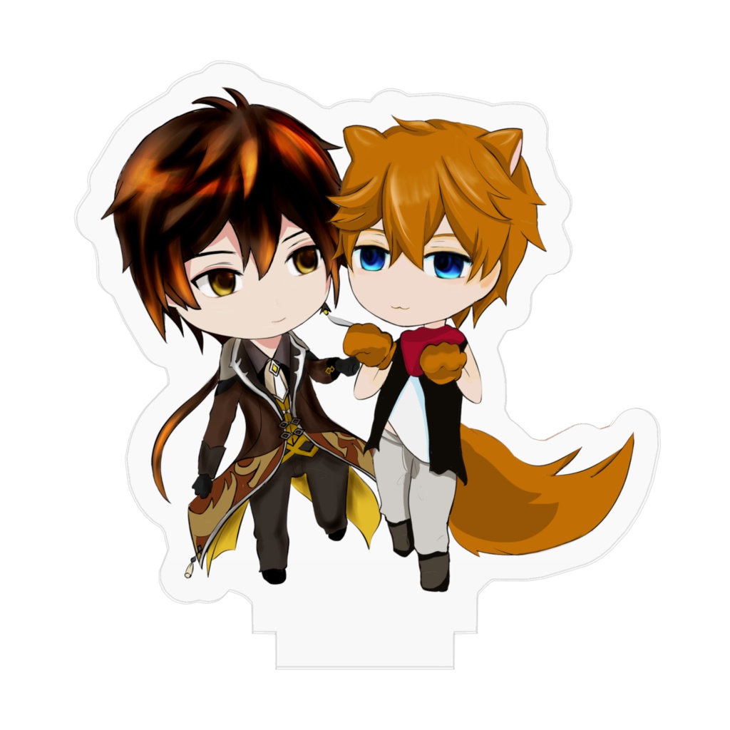 【アクリルフィギュア】鍾離x狼タルタリヤ 原神 genshin スタンド