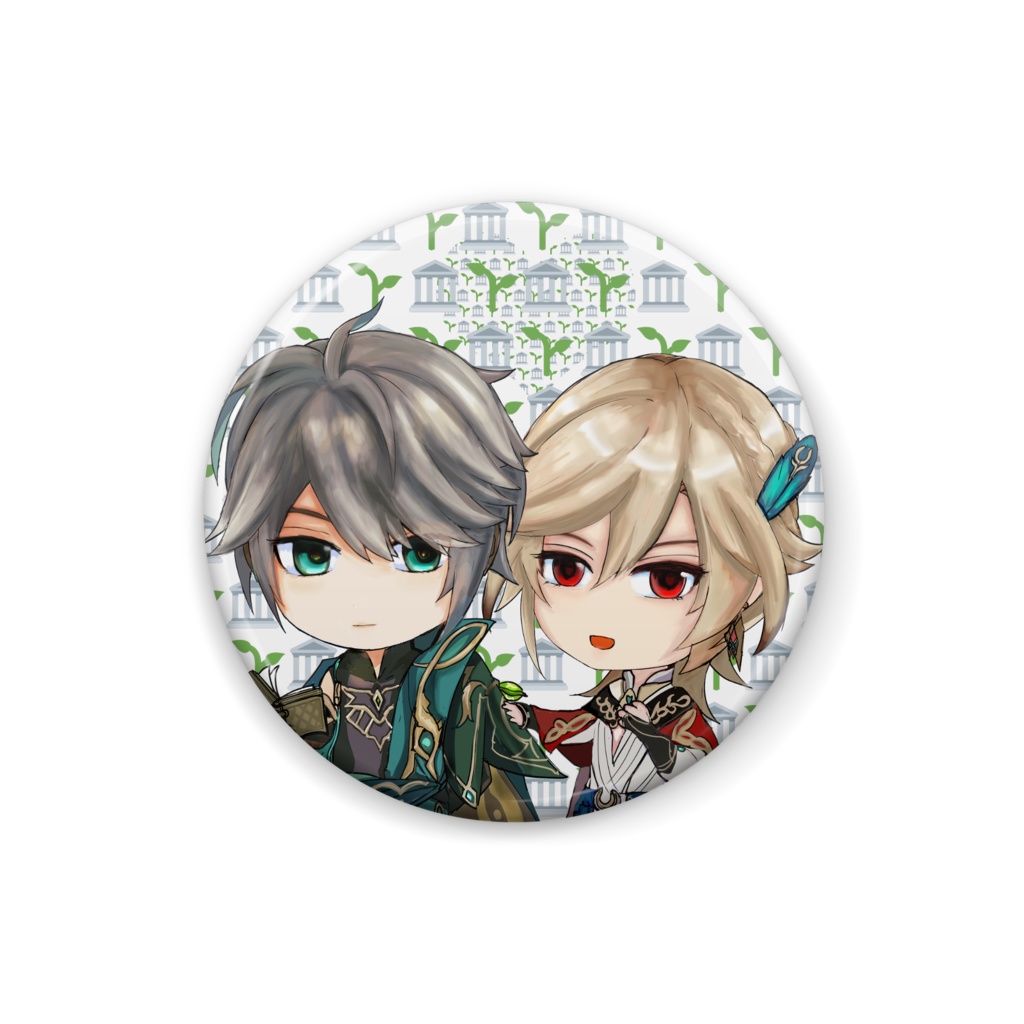 原神 顔缶バッジ各種 アルハイゼン カーヴェ Alhaitham Kaveh アルカヴェ 艾爾海森 スメール Genshin Haikaveh / Kavetham