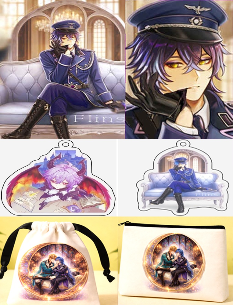 【5月末まで】5点セット【原神貴族軍服シリーズ】　ルカキリ　ファルカフリンズ　アクリルスタンド　ドゥリン【自宅配送】